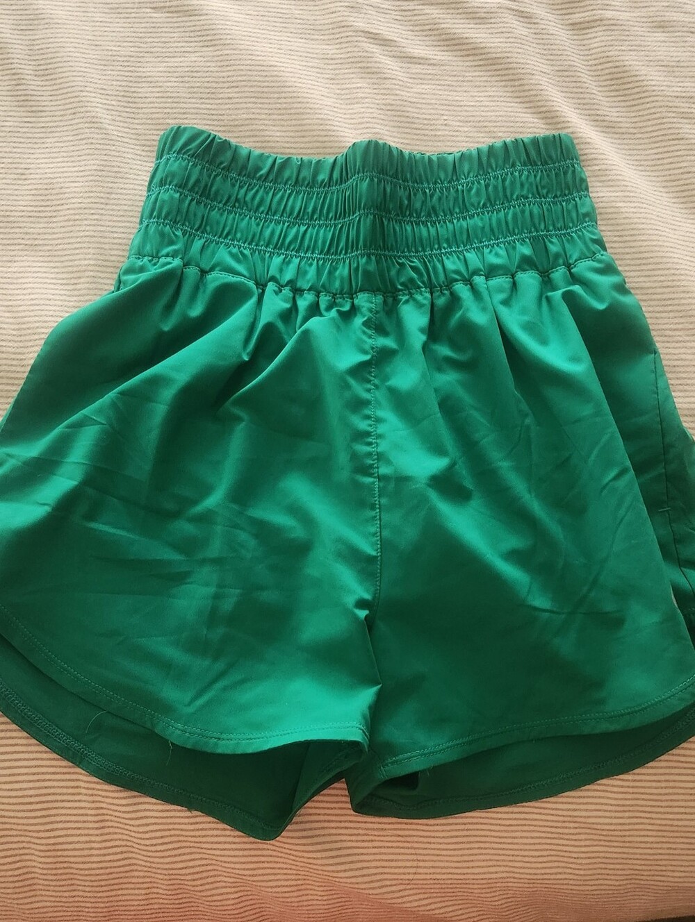 Nike Women's High-Waist Dri-Fit Elastic Waist Green Shorts